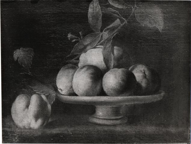 Anonimo — Galizia Fede - attr. - sec. XVII - Natura morta con alzata di mele e limone — insieme